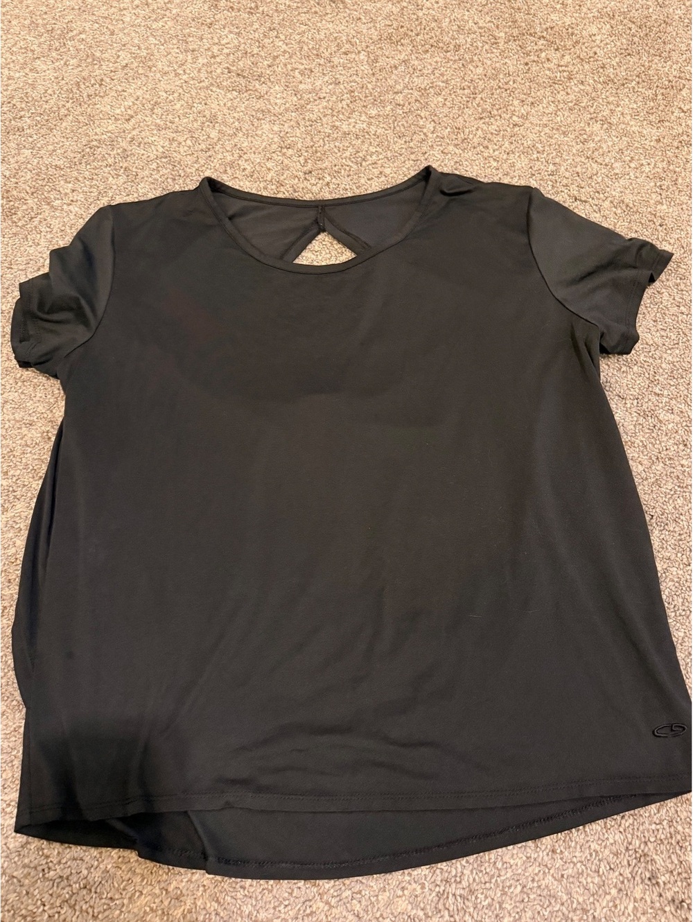 Champion C9 Women’s Black Open Back Athletic T-Shirt Medium